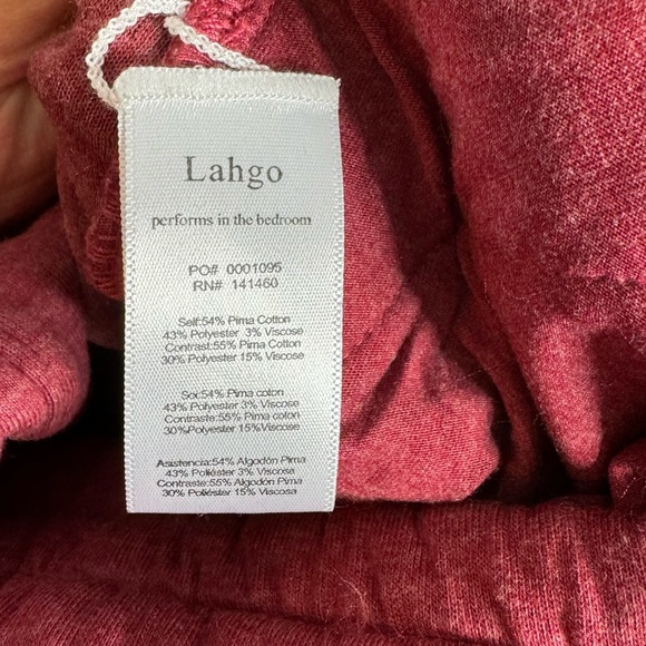 Lahgo Lunya Red Pants Mens Restore Double Faced Sweatpant Joggers Size XL - Picture 10 of 11